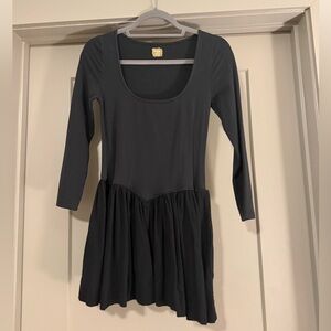 Free People Onda Black Mini Dress